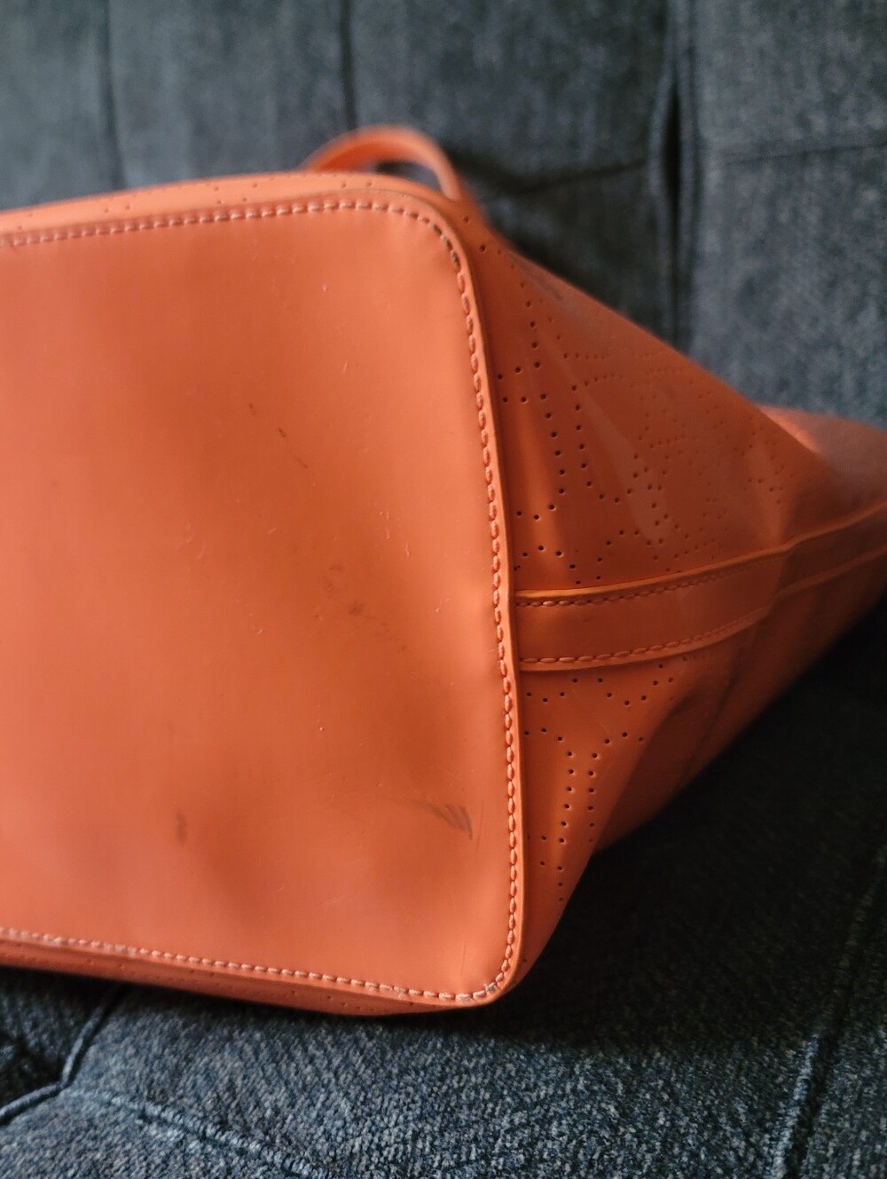 Kate Spade Perforated Spade Neon Orange Tote - Picture 5 of 15